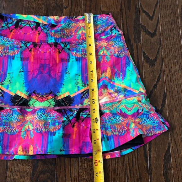 Dona Jo Women’s 2/L Multi-Colored Pickleball/Tennis Ruffled Skort w/Pockets -EUC - Picture 9 of 14